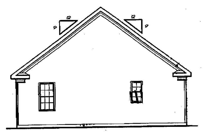 Home Plan - Exterior - Rear Elevation for Bungalow House Plan #927-292 - 2 bed, 2 bath