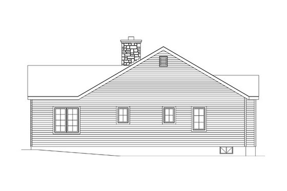 Exterior - Other Elevation for Cottage House Plan #22-616 - 2 bed, 2 bath