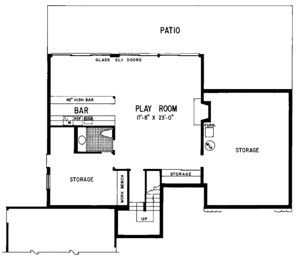 Home Plan - Contemporary Floor Plan - Lower Floor Plan #72-1063