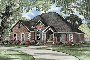 Ranch Exterior - Front Elevation Plan #17-3211