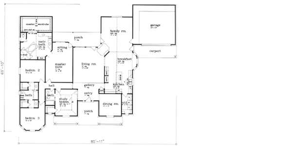 Home Plan - Country Floor Plan - Main Floor Plan #973-3