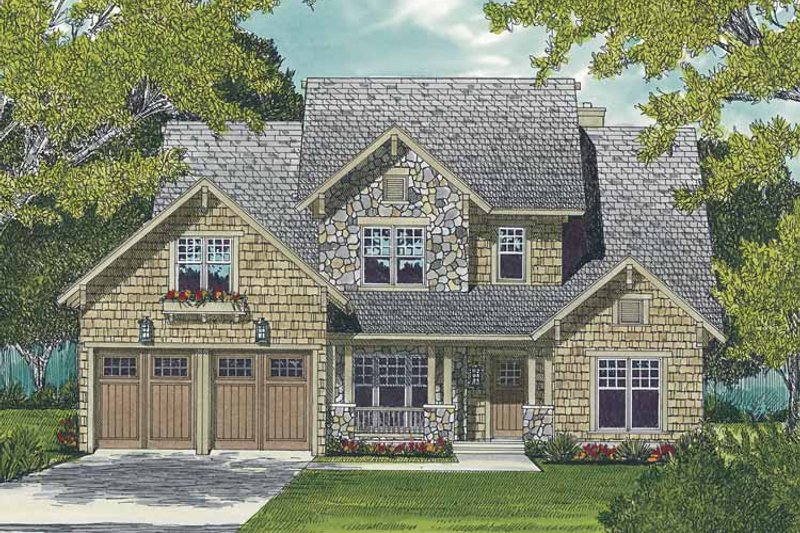 Dream House Plan - Exterior - Front Elevation 3 for Craftsman House Plan #453-510 - 3 bed, 2.5 bath