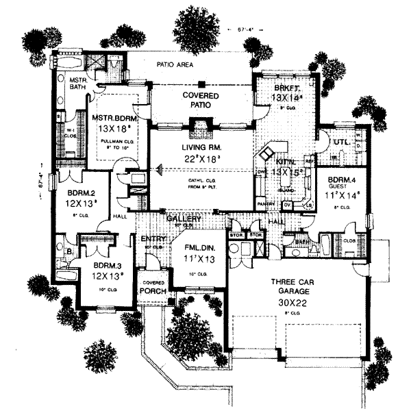 Traditional Floor Plan - Main Floor Plan #310-269