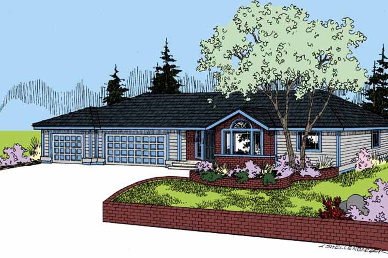 House Plan Design - Craftsman Exterior - Front Elevation Plan #60-1021