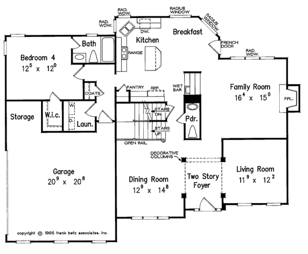 House Design - Colonial Floor Plan - Main Floor Plan #927-154