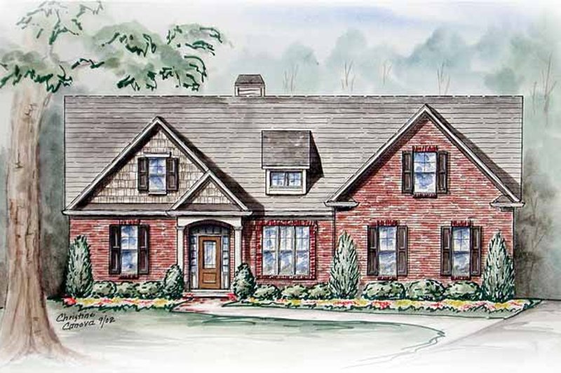 Dream House Plan - Ranch Exterior - Front Elevation Plan #54-234