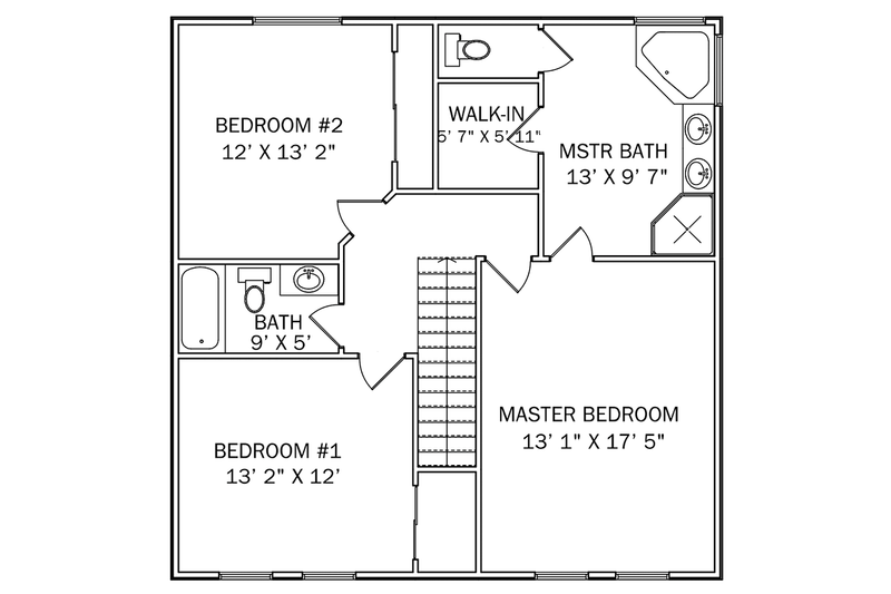 Dream House Plan - Floor Plan - Upper Floor for Traditional House Plan #1060-33 - 4 bed, 3.5 bath
