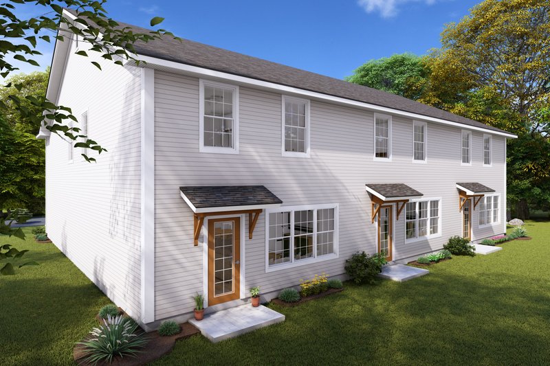 Architectural House Design - Exterior - Rear Elevation for Cottage House Plan #513-2252 - 9 bed, 7.5 bath