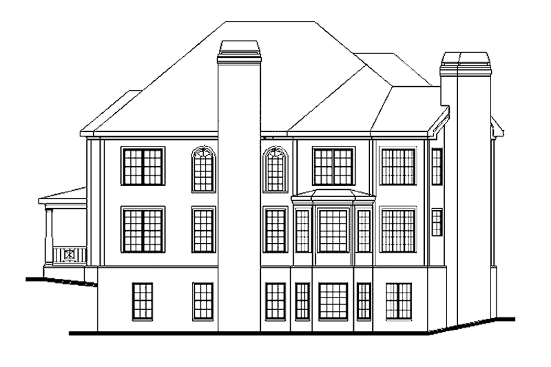 Home Plan - Exterior - Rear Elevation for Country House Plan #927-641 - 5 bed, 4.5 bath