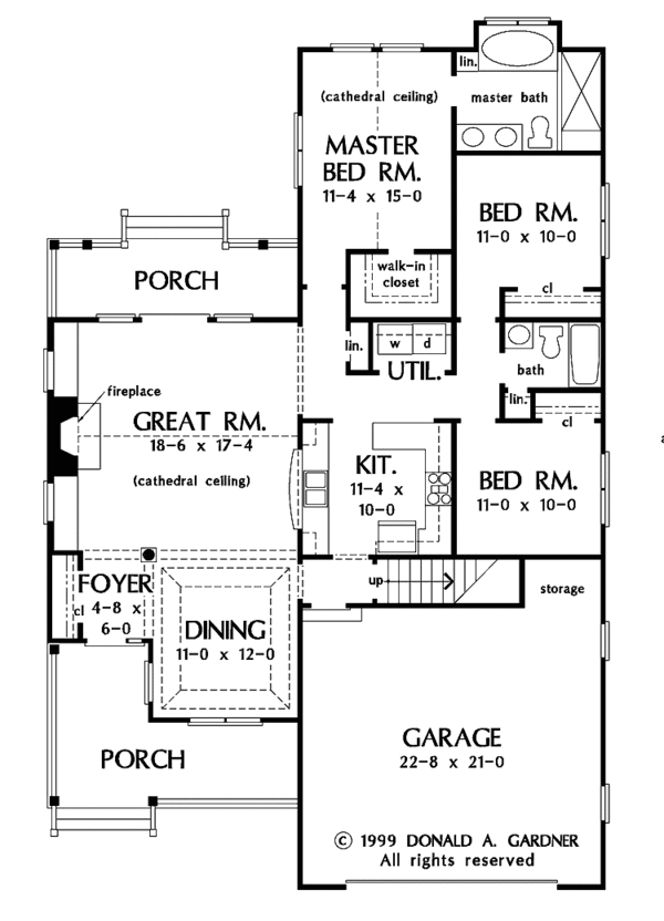 Dream House Plan - Country Floor Plan - Main Floor Plan #929-474