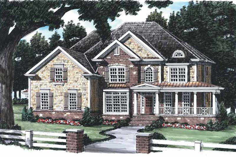 House Blueprint - Country Exterior - Front Elevation Plan #927-641