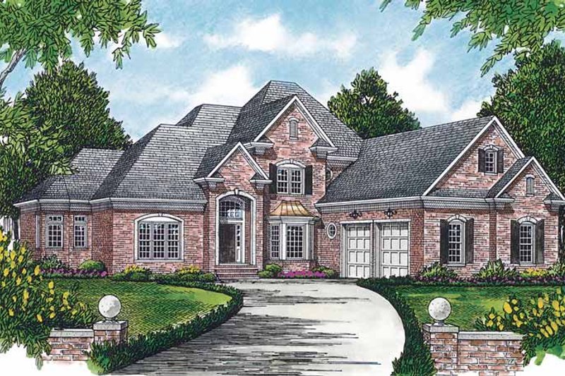 Architectural House Design - Traditional Exterior - Front Elevation Plan #453-394