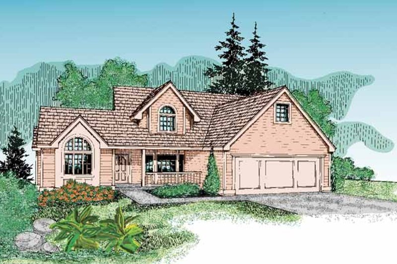 Architectural House Design - Country Exterior - Front Elevation Plan #60-803