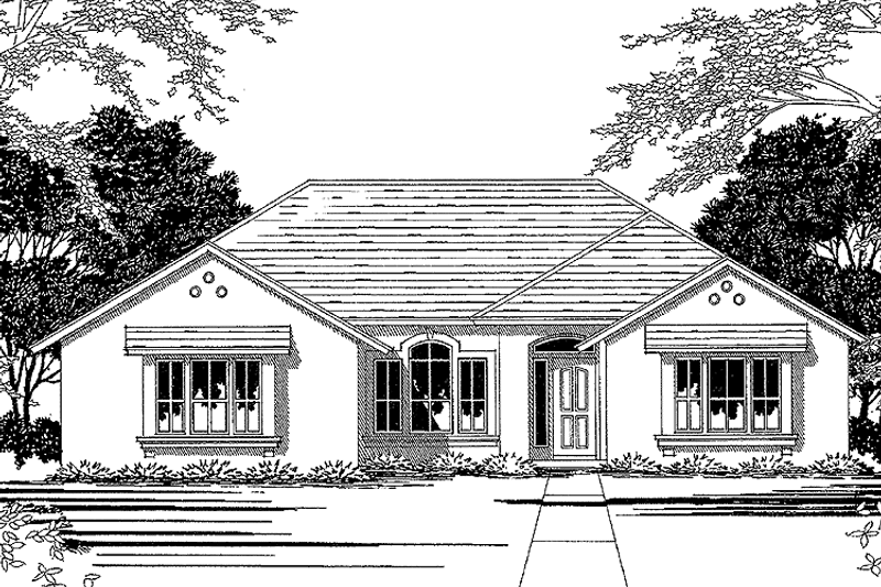 Dream House Plan - Exterior - Front Elevation 3 for European House Plan #472-266 - 4 bed, 2 bath