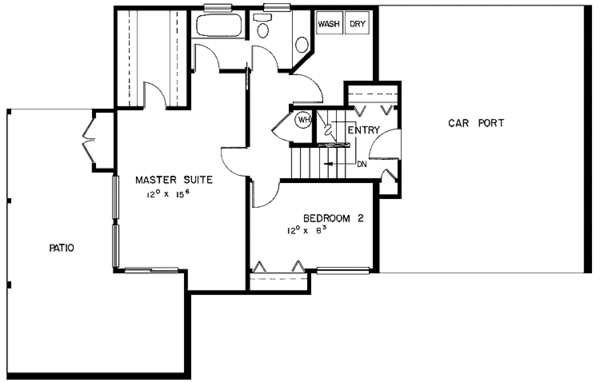 Home Plan - Contemporary Floor Plan - Upper Floor Plan #60-960