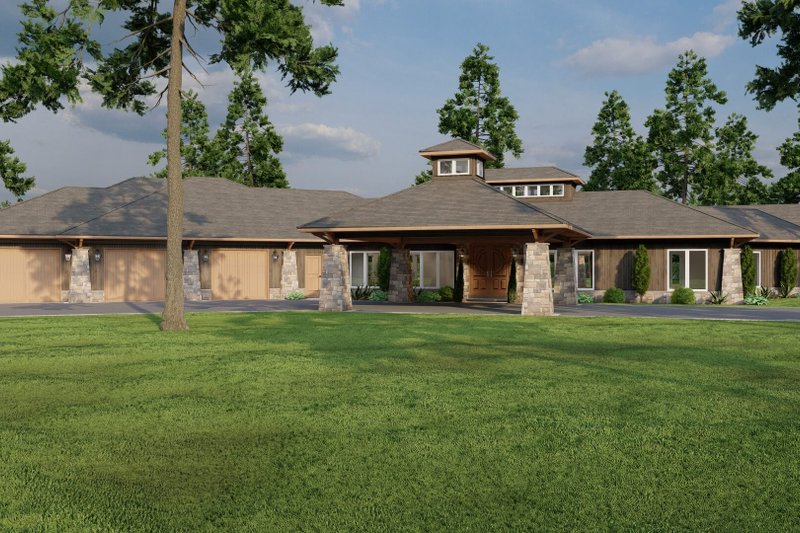 Dream House Plan - Exterior - Front Elevation 3 for Contemporary House Plan #17-3390 - 4 bed, 3.5 bath