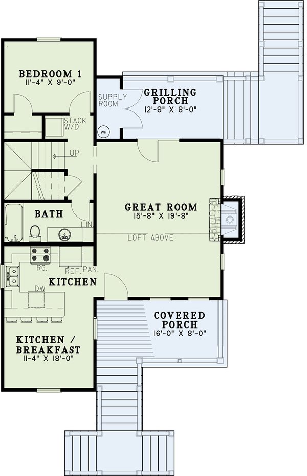 Home Plan - Mediterranean Floor Plan - Main Floor Plan #17-3301