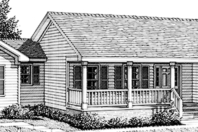 Home Plan - Country Exterior - Front Elevation Plan #1037-48