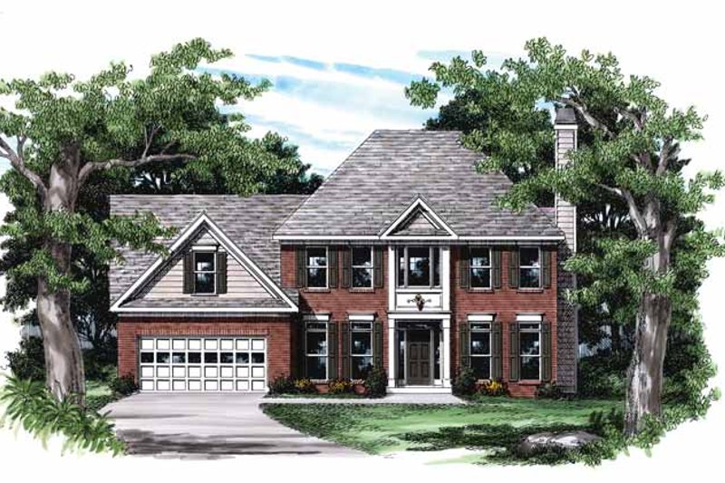 Home Plan - Colonial Exterior - Front Elevation Plan #927-123