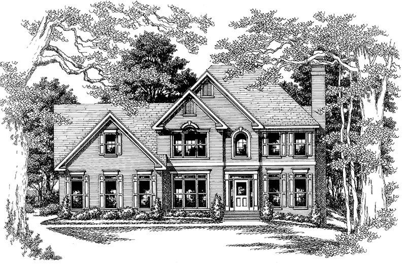 Dream House Plan - Exterior - Front Elevation 3 for Colonial House Plan #927-154 - 4 bed, 3.5 bath