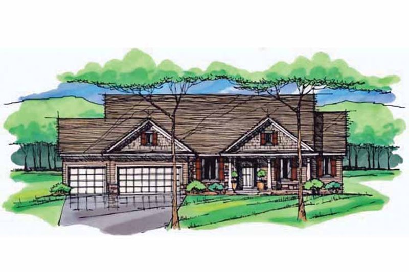 Home Plan - Exterior - Front Elevation 3 for European House Plan #51-980 - 3 bed, 2.5 bath