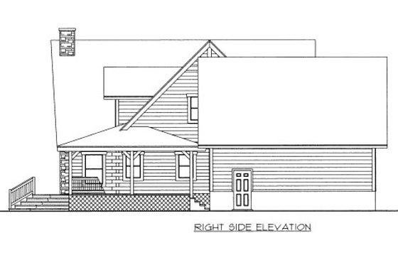 Exterior - Other Elevation 1 for Log House Plan #117-591 - 3 bed, 2 bath