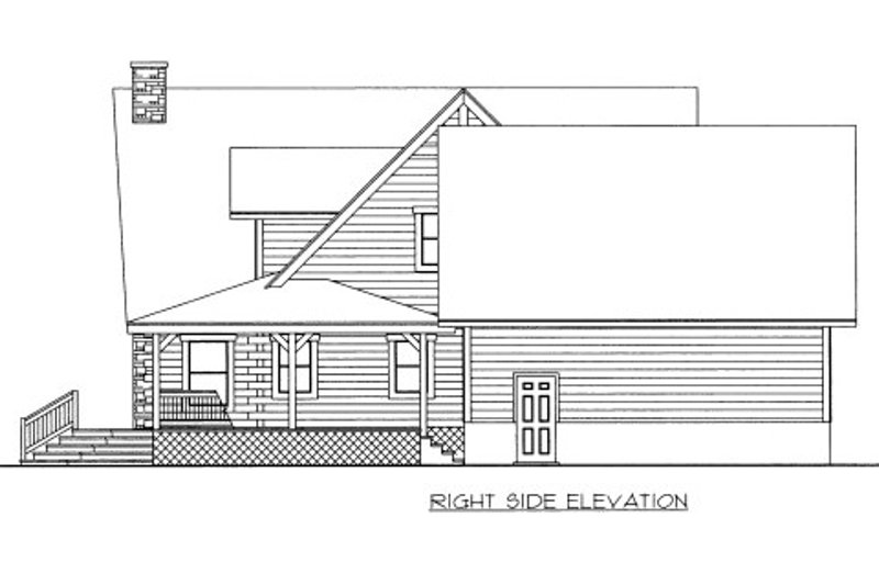 Home Plan - Exterior - Other Elevation 1 for Log House Plan #117-591 - 3 bed, 2 bath