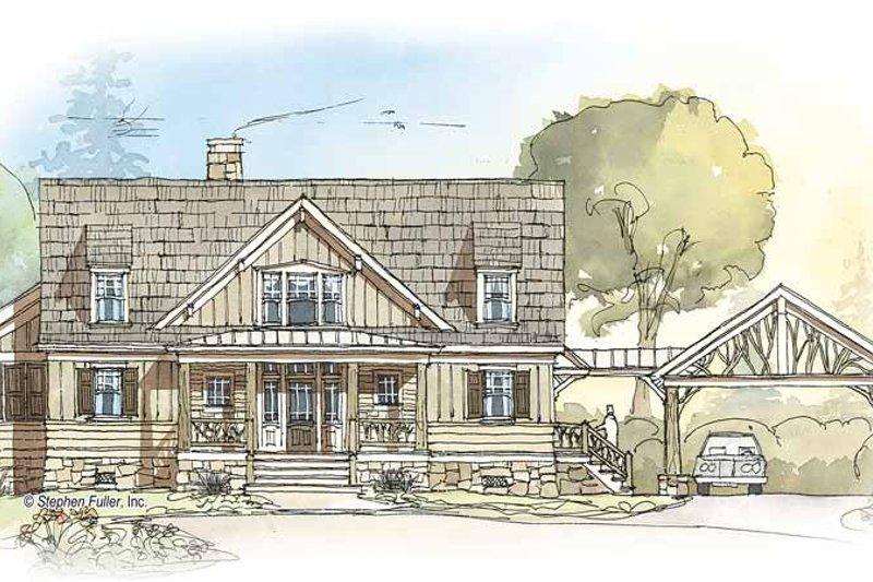 Home Plan - Country Exterior - Front Elevation Plan #429-350