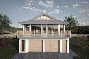 Exterior - Front Elevation 3 for Country House Plan #1101-47 - 2 bed, 1 bath