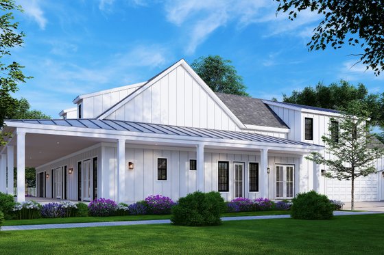 Exterior - Other Elevation 7 for Ranch House Plan #54-400 - 3 bed, 3.5 bath