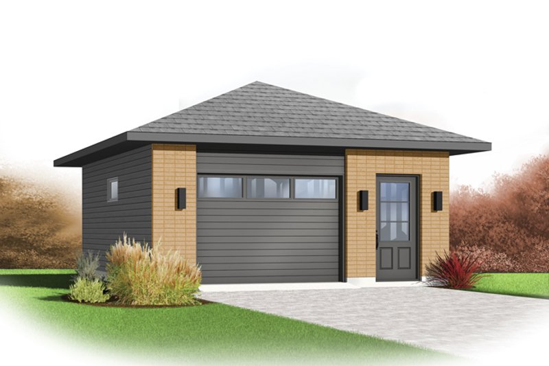 House Blueprint - Contemporary Exterior - Front Elevation Plan #23-2563