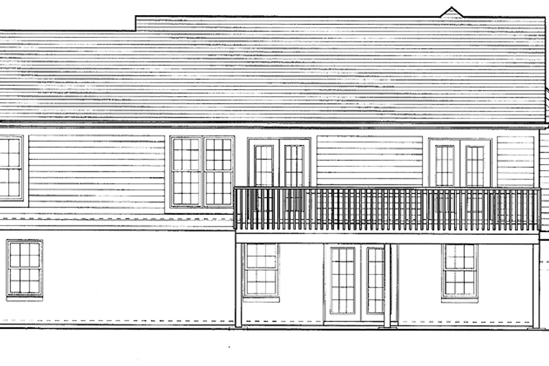Home Plan - Exterior - Rear Elevation for Country House Plan #46-598 - 3 bed, 2 bath