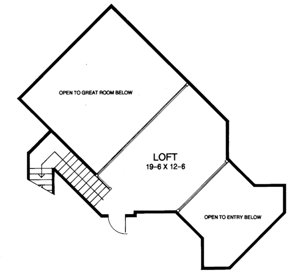 Architectural House Design - Mediterranean Floor Plan - Upper Floor Plan #952-81