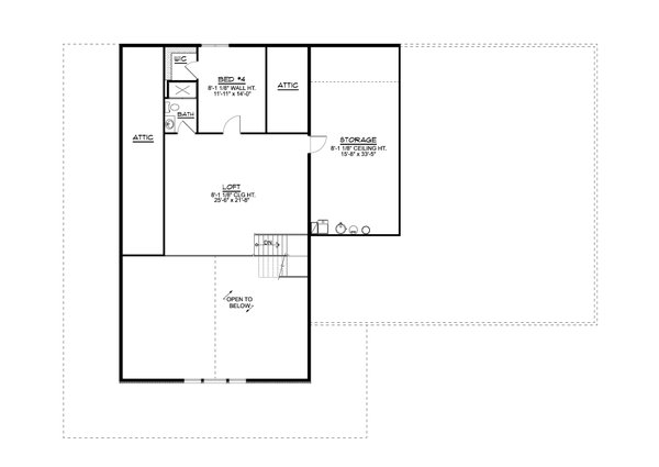 Architectural House Design - Country Floor Plan - Upper Floor Plan #1064-253