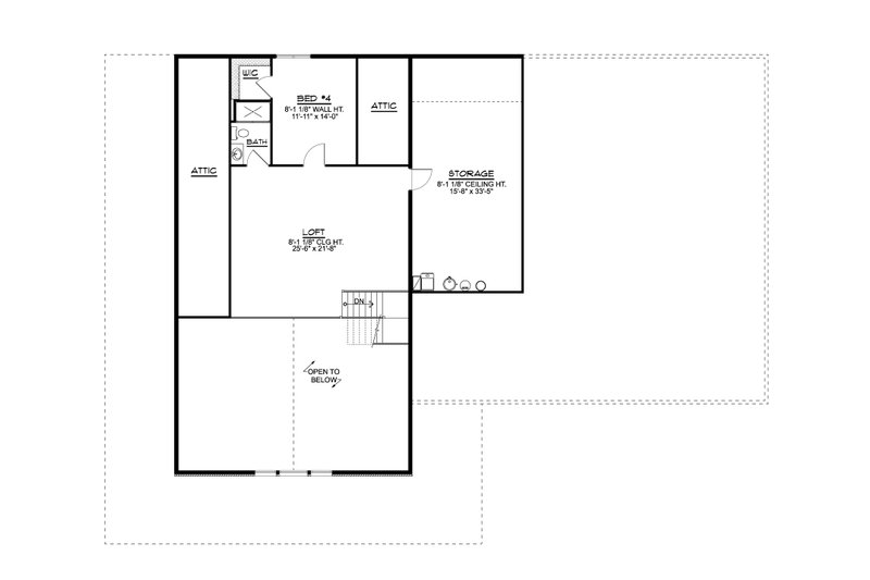 House Blueprint - Floor Plan - Upper Floor for Country House Plan #1064-253 - 4 bed, 3.5 bath