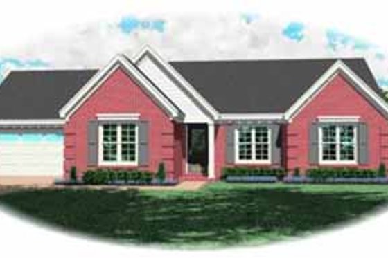 Exterior - Front Elevation for Southern House Plan #81-223 - 3 bed, 2 bath