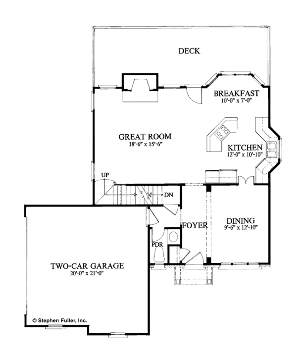 House Plan Design - Colonial Floor Plan - Main Floor Plan #429-84