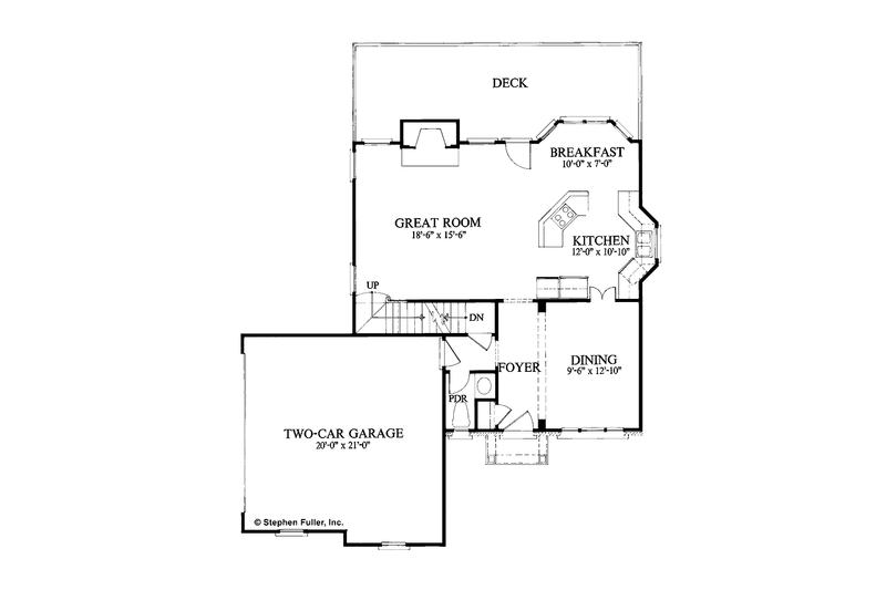 Home Plan - Floor Plan - Main Floor for Colonial House Plan #429-84 - 3 bed, 2.5 bath