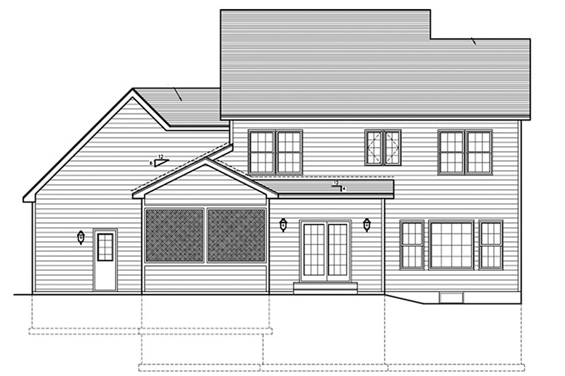 Dream House Plan - Exterior - Rear Elevation for Traditional House Plan #1010-118 - 3 bed, 2.5 bath