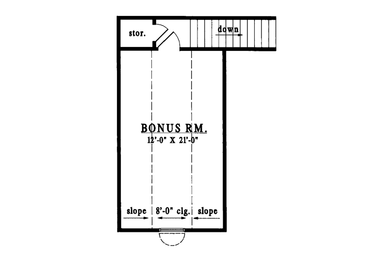 Architectural House Design - Floor Plan - Other Floor for Country House Plan #42-427 - 3 bed, 2 bath