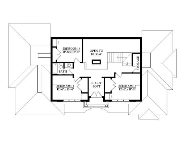 House Plan Design - Prairie Floor Plan - Upper Floor Plan #937-30