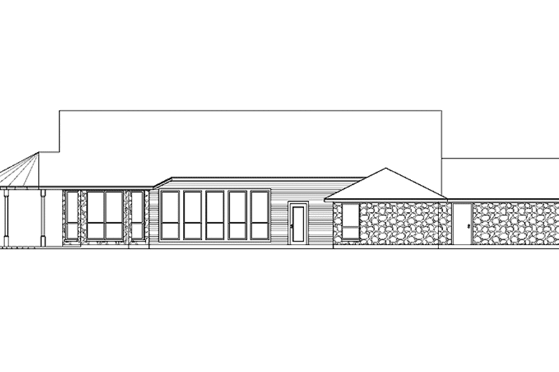 Home Plan - Exterior - Rear Elevation for Country House Plan #84-698 - 3 bed, 2.5 bath