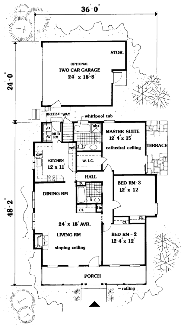 House Plan Design - Country Floor Plan - Main Floor Plan #3-333
