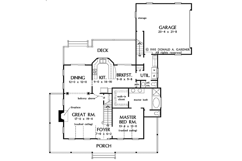 Dream House Plan - Floor Plan - Main Floor for Country House Plan #929-454 - 3 bed, 2.5 bath