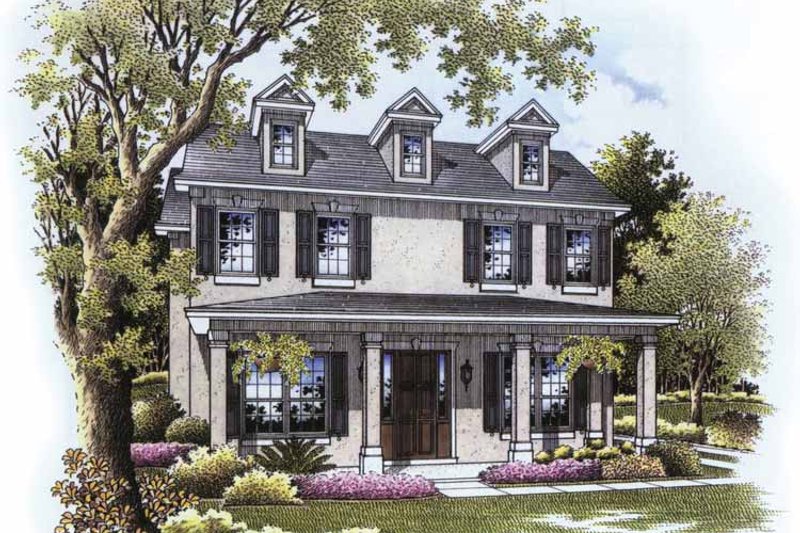Home Plan - Exterior - Front Elevation 3 for Country House Plan #999-172 - 3 bed, 3 bath