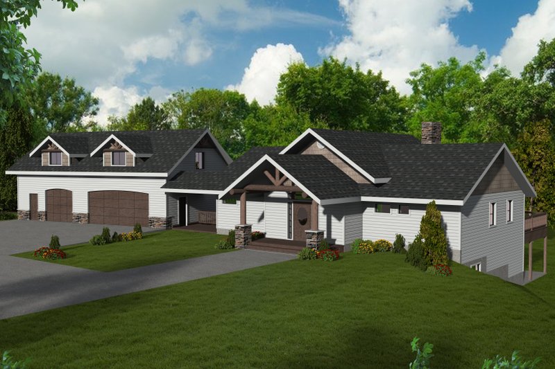 Dream House Plan - Modern Exterior - Front Elevation Plan #117-180