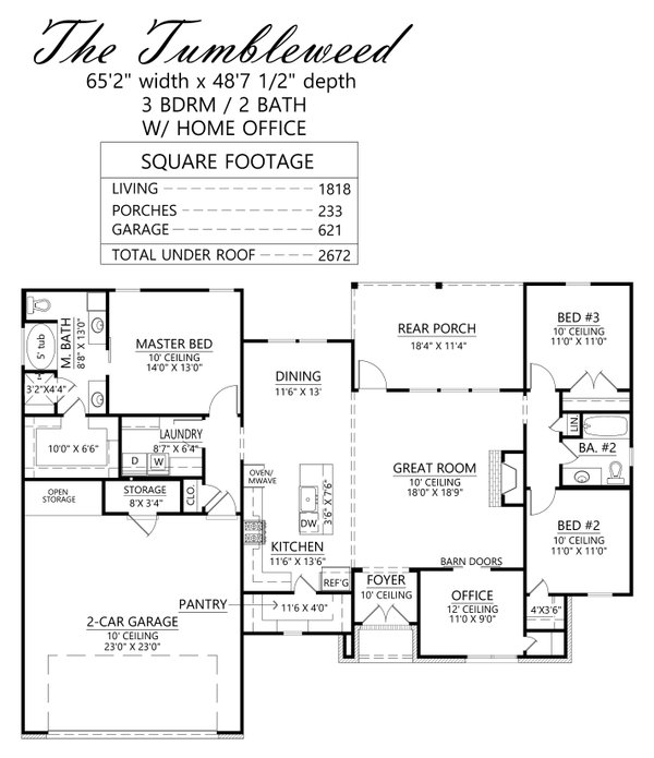 Farmhouse Floor Plan - Main Floor Plan #1074-68