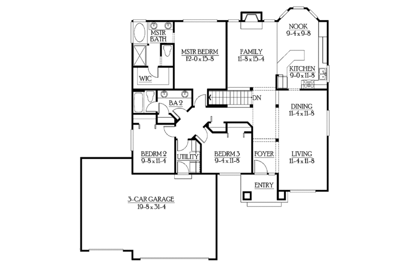 Craftsman Style House Plan - 5 Beds 3 Baths 2575 Sq/Ft Plan #132-339 ...