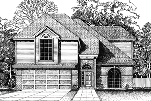 House Blueprint - Traditional Exterior - Front Elevation Plan #974-18