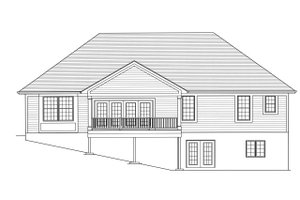 Exterior - Rear Elevation for Traditional House Plan #46-894 - 3 bed, 2.5 bath